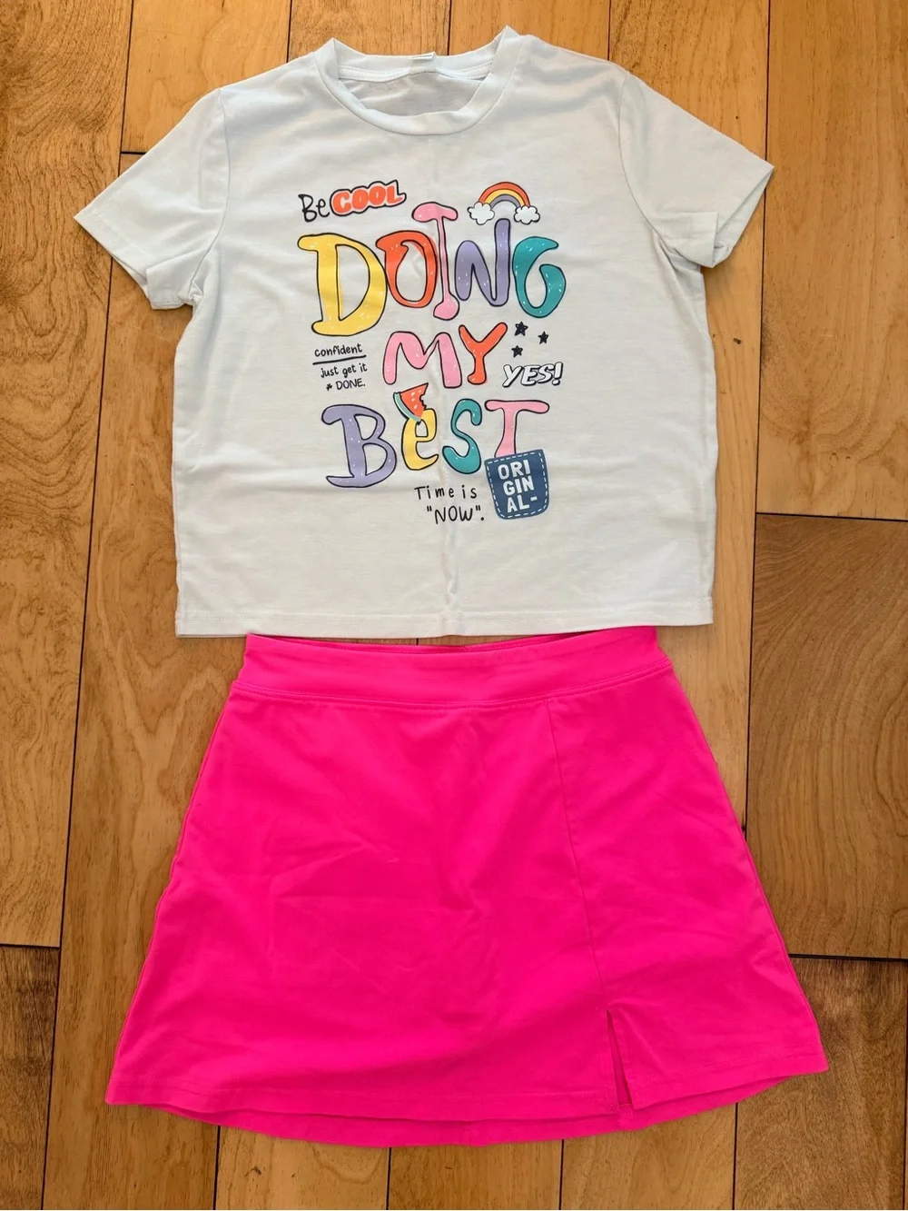 Cute girls 10/12 4 pieces seKids Hot Pink Skort - Bright Pink Girls Active Skirt